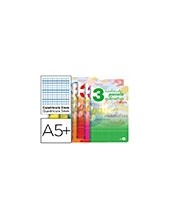 CUADERNO ESP. LIDERPAPEL A5 T.CARTON PAUTA 3MM 40H.70GR. COL.SURT. 2