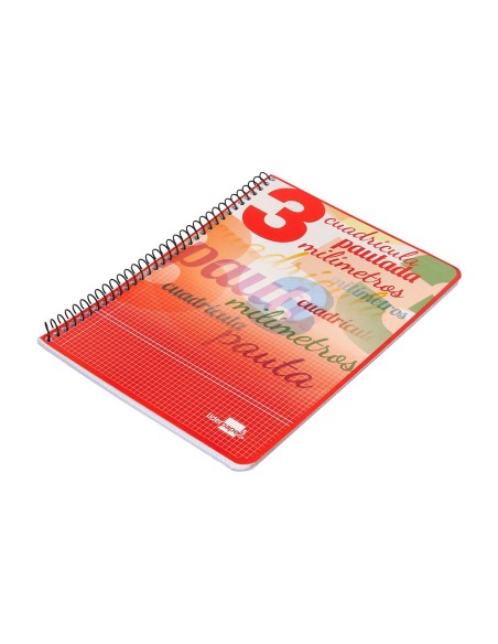 CUADERNO ESP. LIDERPAPEL A5 T.CARTON PAUTA 3MM 40H.70GR. COL.SURT.