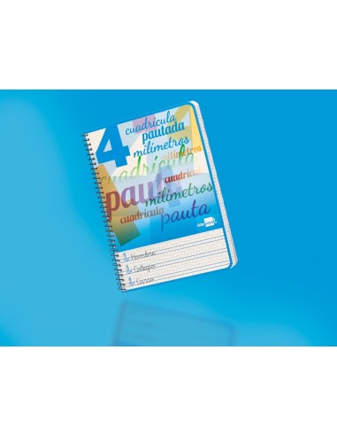 CUADERNO ESP. LIDERPAPEL A5 T.CARTON PAUTA 4MM 40H.70GR. COL.SURT.