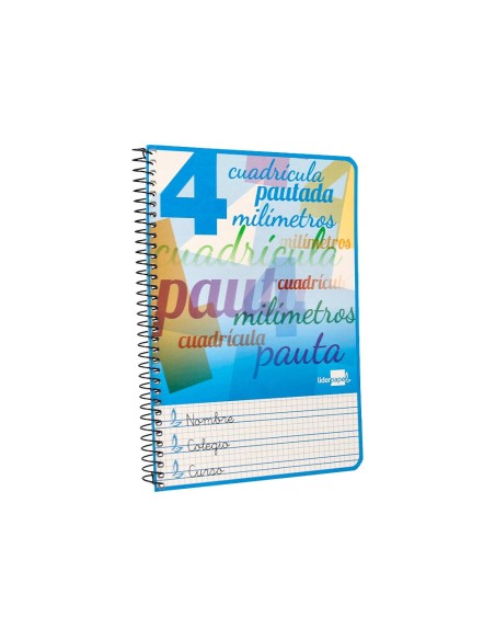 CUADERNO ESP. LIDERPAPEL A5 T.CARTON PAUTA 4MM 40H.70GR. COL.SURT.