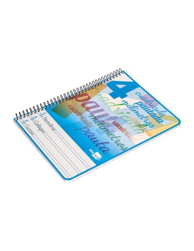 CUADERNO ESP. LIDERPAPEL A5 T.CARTON PAUTA 4MM 40H.70GR. COL.SURT.
