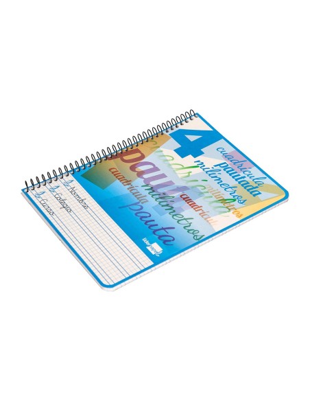 CUADERNO ESP. LIDERPAPEL A5 T.CARTON PAUTA 4MM 40H.70GR. COL.SURT.