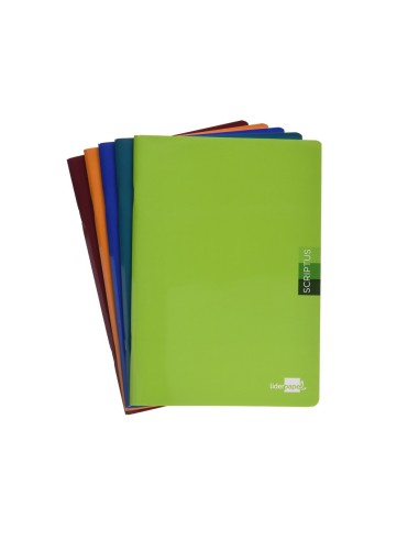 CUADERNO ENCOLADO SCRIPTUS A4 T.CARTON LISO 48H. 90GR. COL.SURT.