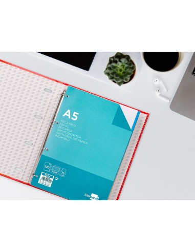 CARPETA DIN A5 FORRADA C/REC.120 H.70 GR 5MM 4 AN.REDONDAS 20 MM CIER