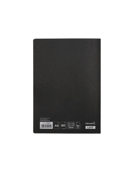 CUADERNO ENCOLADO LIDERPAPEL A5 T.CARTON 5MM 80H. 60GR. NG.