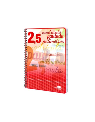CUADERNO ESP. WRITE A5 T.BLANDA PAUTA 2.5MM 40H. 70GR. COL.SURT.