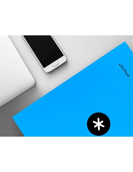 CARPETA ANTARTIK A4 FORRADA 4A.25 MM RED.AZ.