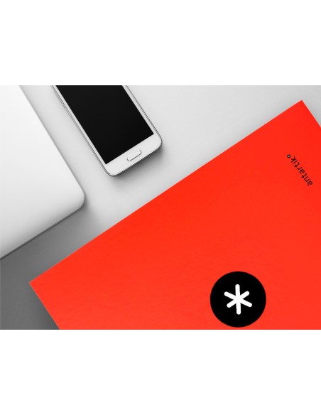 CARPETA ANTARTIK A4 FORRADA 4A.25 MM RED.RJ.