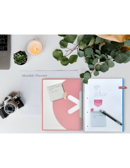 CUADERNO ESP. ANTARTIK A4 T.FORRADA 5MM 5B 4T. 120H. 100GR. CORAL