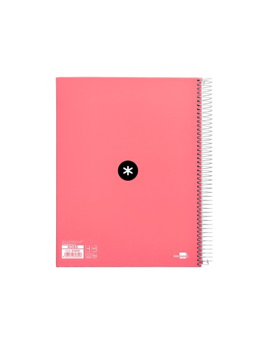 CUADERNO ESP. ANTARTIK A4 T.FORRADA 5MM 5B 4T. 120H. 100GR. CORAL