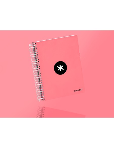CUADERNO ESP. ANTARTIK A5 T.FORRADA 5MM 5B 6T.120H.100GR. CORAL