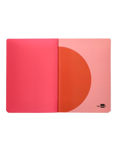 CUADERNO LIDERPA 360 T.DE PLAST.A5 48H. 90G/M2 5MM DOBLE MARGEN SURT.