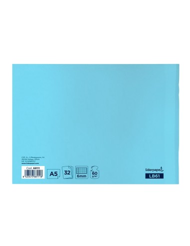 CUADERNO GRAP. WRITE A5 AP. T.CARTON 6MM 32H. 60GR. COL.SURT.