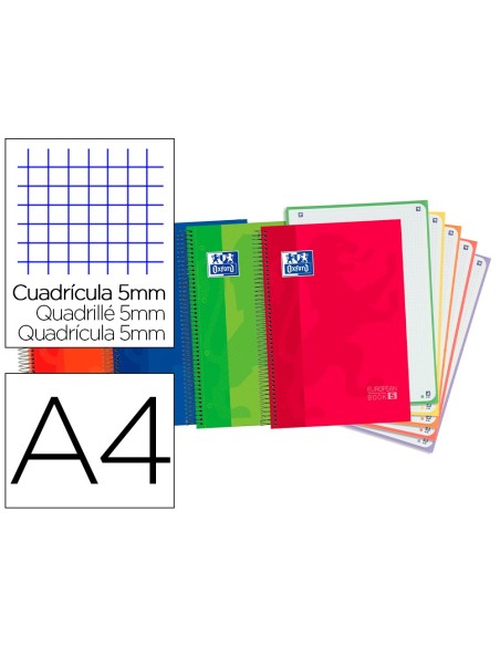 CUADERNO ESP. OXFORD OPTIK A4 T.EXTRA MICRO 5MM 120H 90GR. AZ.