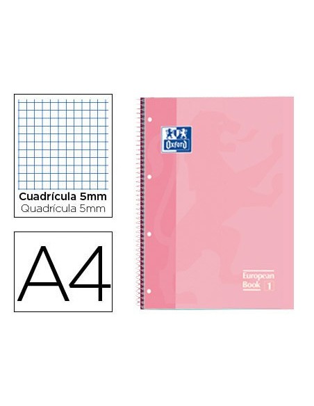 CUADERNO ESP. OXFORD A4 T.EXTRA MICRO 5MM 80H ROSA DULCE