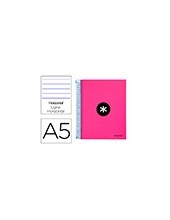 CUADERNO ESP. ANTARTIK A5 T.FORRADA MICRO HOR. 5B.6T.120H.100GR.ROSA 2