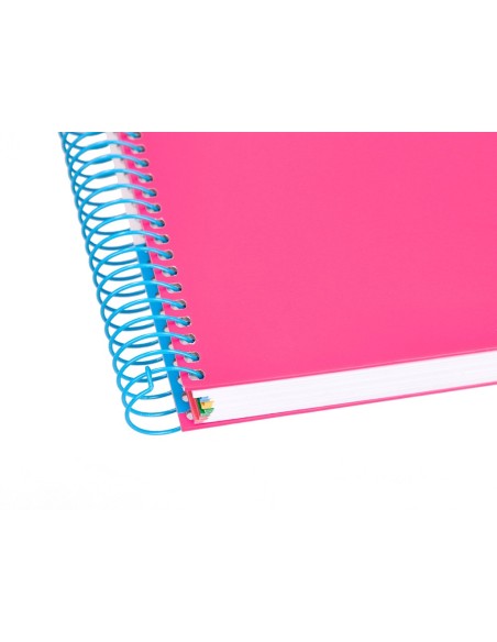 CUADERNO ESP. ANTARTIK A5 T.FORRADA MICRO HOR. 5B.6T.120H.100GR.ROSA