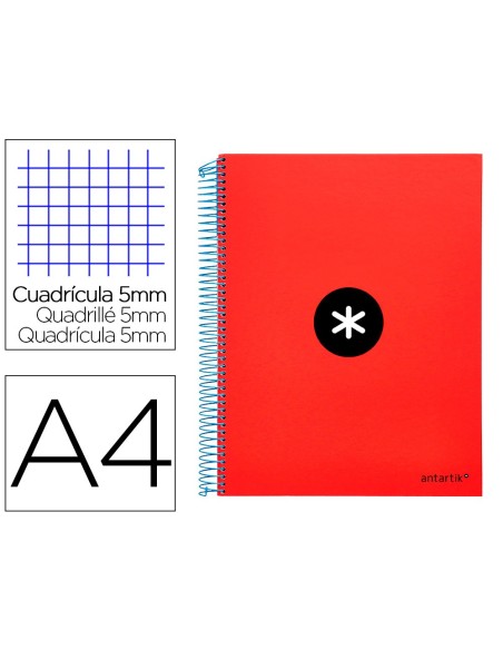 CUADERNO ESP. ANTARTIK A4 T.FORRADA MICRO 5MM 5B 4T.120H.100GR.RJ.