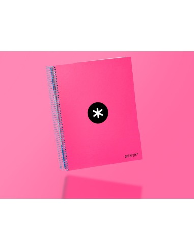 CUADERNO ESP. ANTARTIK A4 T.FORRADA MICRO 5MM 5B 4T.120H.100GR.ROSA
