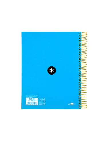 CUADERNO ESP. ANTARTIK A5 T.FORRADA MICRO 5MM 5B 6T.120H.100GR.AZ. FL