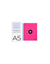CUADERNO ESP. ANTARTIK A5 T.FORRADA MICRO 5MM 5B 6T.120H.100GR.ROSA 2