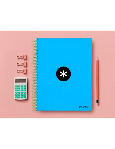 CUADERNO ESP. ANTARTIK A4 T.FORRADA MICRO LISO 4T.120H.100GR. AZ.