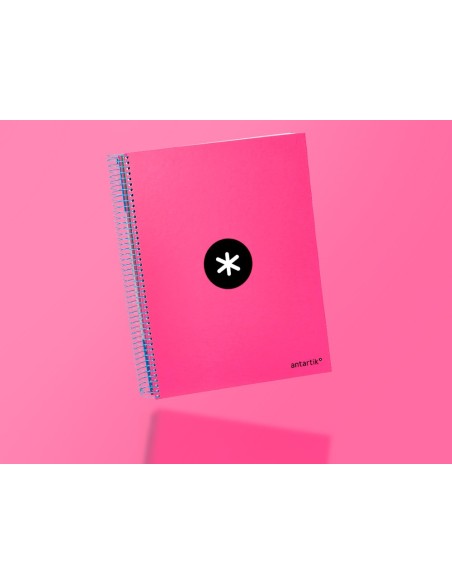 CUADERNO ESP. ANTARTIK A4 T.FORRADA MICRO LISO 4T.120H.100GR.ROSA FL
