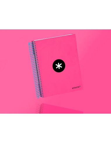 CUADERNO ESP. ANTARTIK A5 T.FORRADA MICRO LISO 5B 6T.120H.100GR.ROSA