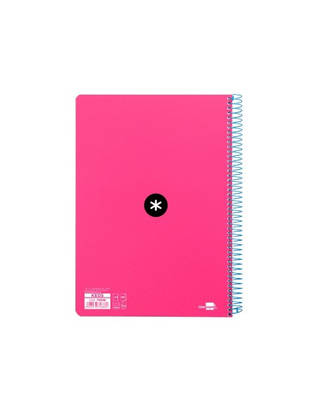 CUADERNO ESP. ANTARTIK FL. T.EXTRA.4MM 80H. 100GR. ROSA