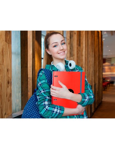 CARPETA C/RECAMBIO LIDERPAPEL ANTARTIK A4 5 MM.FORRADA 4 A. 25MM ROJO