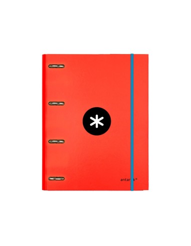 CARPETA C/RECAMBIO LIDERPAPEL ANTARTIK A4 5 MM.FORRADA 4 A. 25MM ROJO