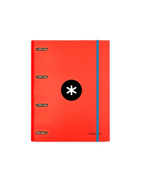 CARPETA C/RECAMBIO LIDERPAPEL ANTARTIK A4 5 MM.FORRADA 4 A. 25MM ROJO