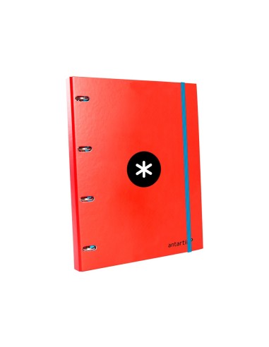 CARPETA C/RECAMBIO LIDERPAPEL ANTARTIK A4 5 MM.FORRADA 4 A. 25MM ROJO