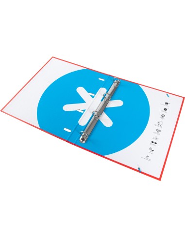 CARPETA C/RECAMBIO LIDERPAPEL ANTARTIK A4 5 MM.FORRADA 4 A. 25MM ROJO