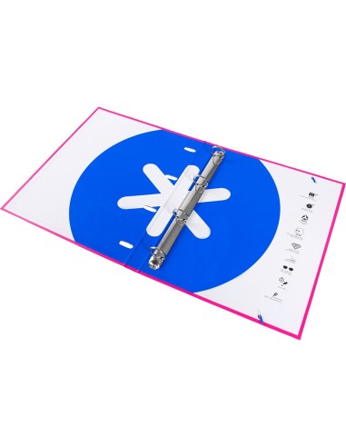 CARPETA RECAMBIO ANTARTIK A4 CUADRO 5MM FORRADA 4AN.25MM ROSA