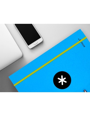 CARPETA RECAMBIO ANTARTIK A4 CUADRO 5MM FORRADA 4AN.25MM AZ