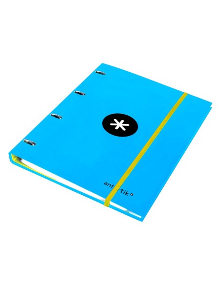 CARPETA RECAMBIO ANTARTIK A4 CUADRO 5MM FORRADA 4AN.25MM AZ