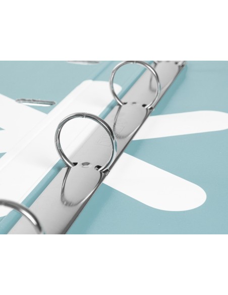 CARPETA RECAMBIO ANTARTIK A4 5MM FORRADA 4 ANILLAS 25MM MENTA