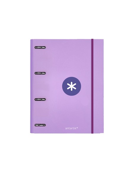 CARPETA RECAMBIO ANTARTIK A4 5MM FORRADA 4 ANILLAS 25MM LAVANDA