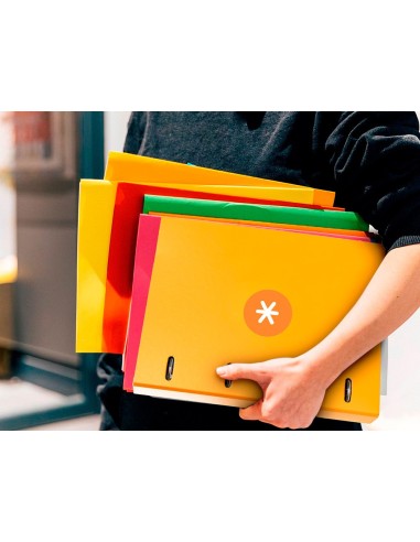 CARPETA RECAMBIO  ANTARTIK A4 5MM FORRADA 4AN.REDONDAS 25MM MOSTAZA