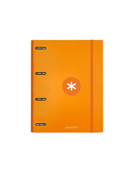 CARPETA RECAMBIO  ANTARTIK A4 5MM FORRADA 4AN.REDONDAS 25MM MOSTAZA