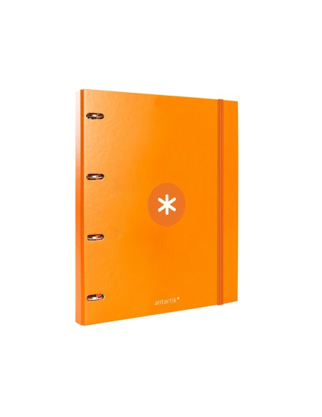 CARPETA RECAMBIO  ANTARTIK A4 5MM FORRADA 4AN.REDONDAS 25MM MOSTAZA