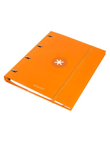 CARPETA RECAMBIO  ANTARTIK A4 5MM FORRADA 4AN.REDONDAS 25MM MOSTAZA