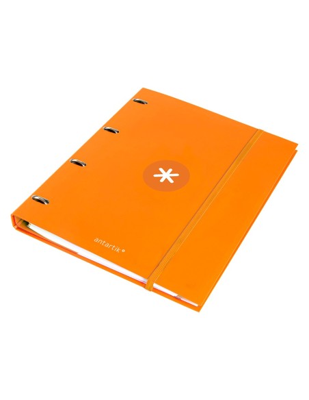 CARPETA RECAMBIO  ANTARTIK A4 5MM FORRADA 4AN.REDONDAS 25MM MOSTAZA