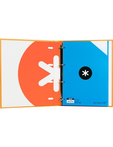 CARPETA RECAMBIO  ANTARTIK A4 5MM FORRADA 4AN.REDONDAS 25MM MOSTAZA