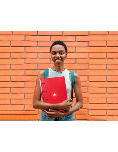 CARPETA RECAMBIO  ANTARTIK A4 5MM FORRADA 4AN.REDONDAS 25MM FRAMBUESA