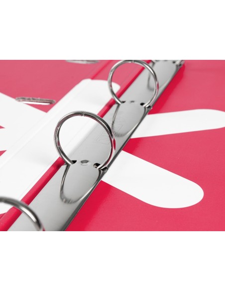 CARPETA RECAMBIO  ANTARTIK A4 5MM FORRADA 4AN.REDONDAS 25MM FRAMBUESA