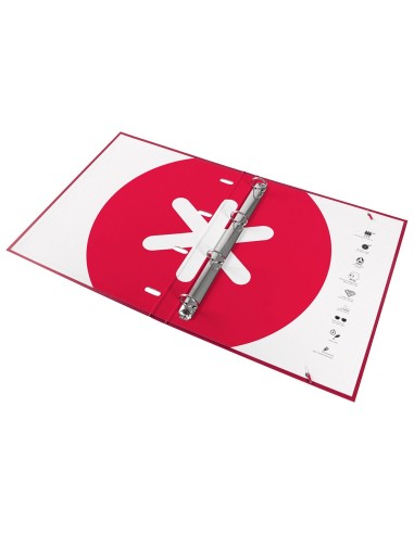 CARPETA RECAMBIO  ANTARTIK A4 5MM FORRADA 4AN.REDONDAS 25MM FRAMBUESA