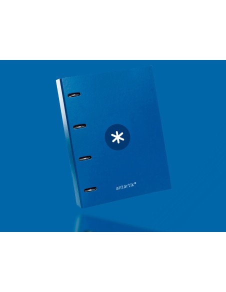 CARPETA RECAMBIO  ANTARTIK A4 5MM FORRADA 4AN.REDONDAS 25MM AZ.