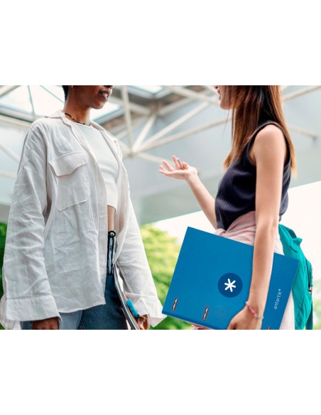 CARPETA RECAMBIO  ANTARTIK A4 5MM FORRADA 4AN.REDONDAS 25MM AZ.